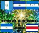 Η ανεξαρτησία της Κεντρικής Αμερικής, 15 Σεπτεμβρίου 1821. Εορτασμός της επετείου της ανεξαρτησίας από την Ισπανία στη σύγχρονη χώρες της Γουατεμάλα, την Ονδού&